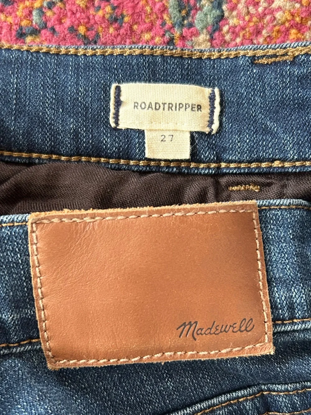 Madewell | Women's High-Rise Dark Blue Denim Roadtripper Skinny Jeans Size 27
